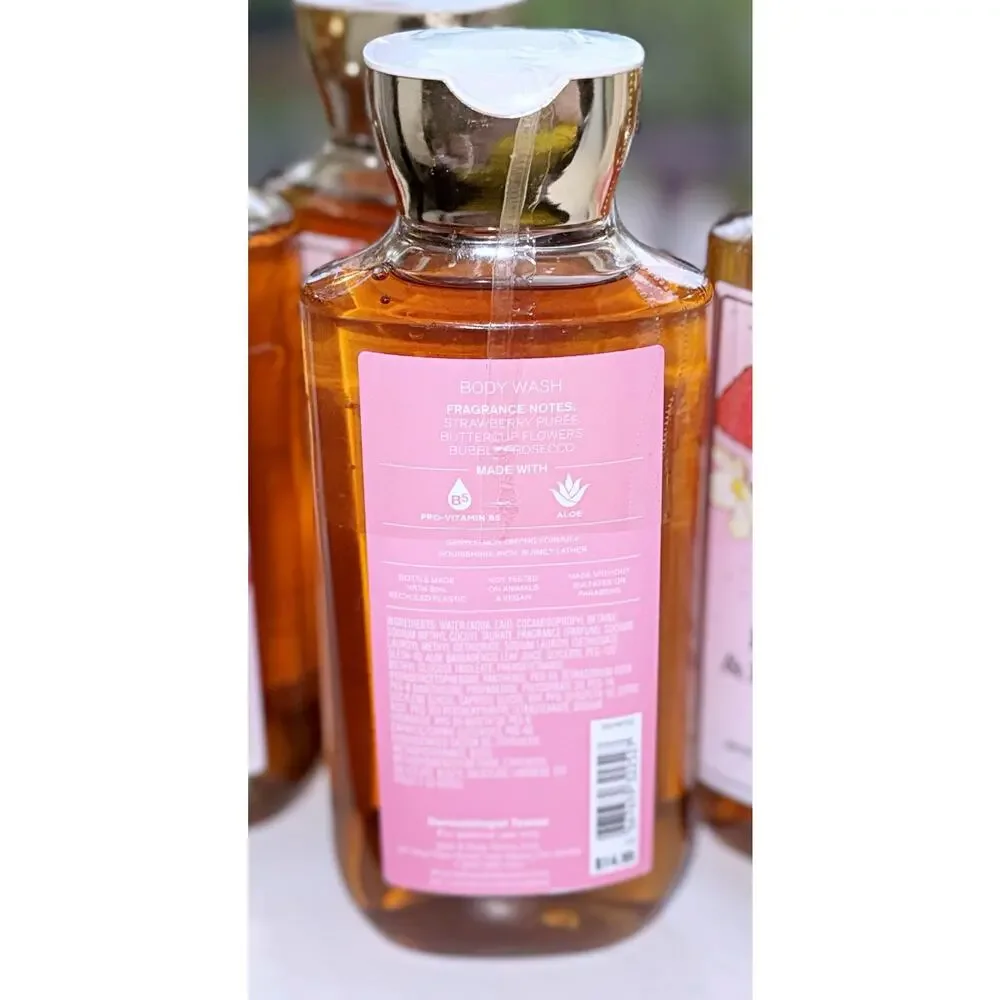 Bath & Body Works Buttercups & Berry Bellini 10oz Shower Gel Body Wash x5